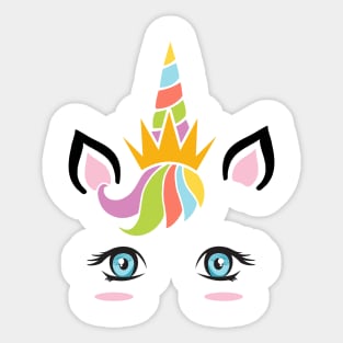 Unicorn Face Sticker